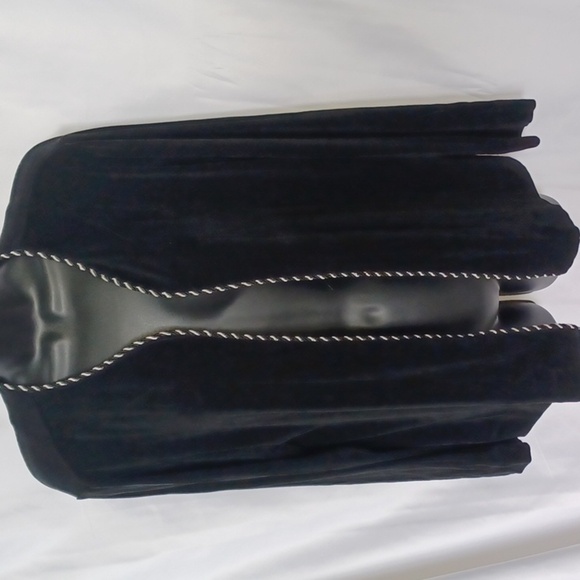 Chico’s Travelers Size 3 Size 18 Black w White candy stripe trim Cardigan/jacket - Picture 1 of 7
